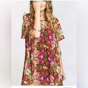 Show Me Your Mumu Rancho Vista Tunic Floral Boho Dress S Festival Chic Festival